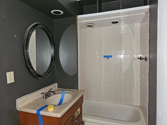 bathroom with shower / tub combination and vanity