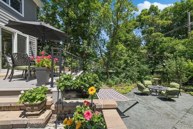 view of patio / terrace with a deck