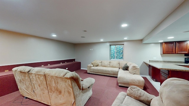 view of carpeted living room