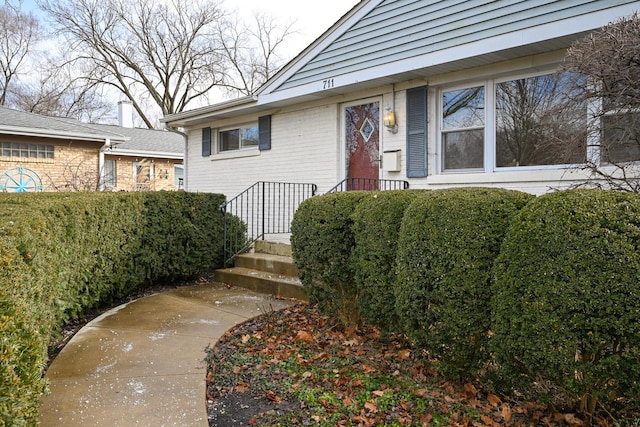 view of doorway to property