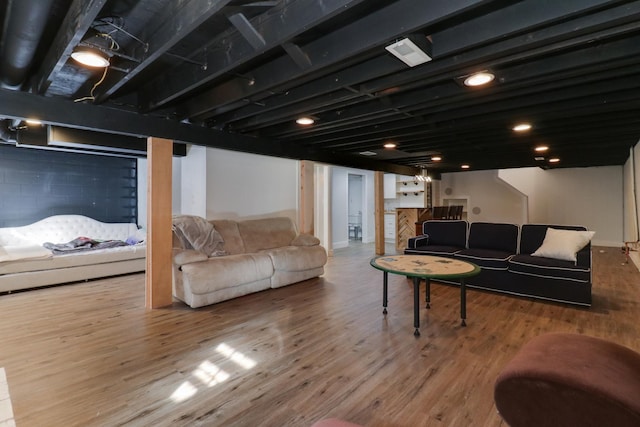 interior space featuring wood-type flooring