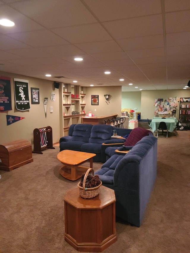 view of carpeted living room