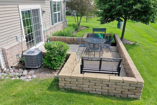 view of patio / terrace with central air condition unit