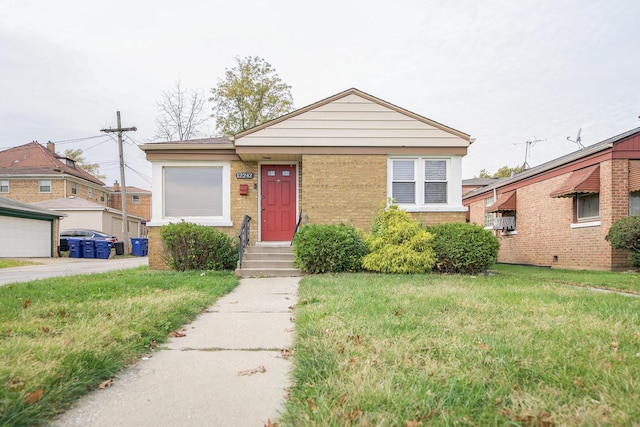 view of front of house with a front yard