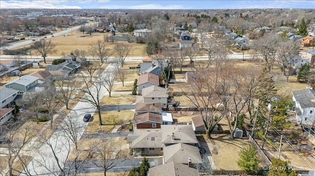 drone / aerial view with a residential view