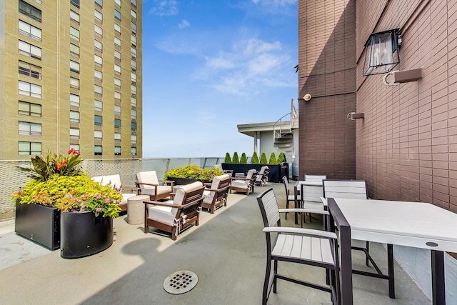 view of patio / terrace with an outdoor hangout area