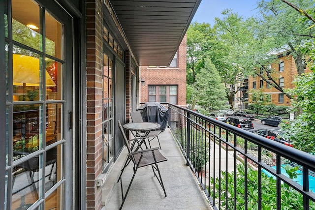 balcony featuring grilling area