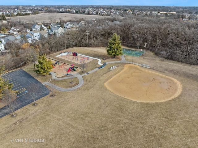 birds eye view of property