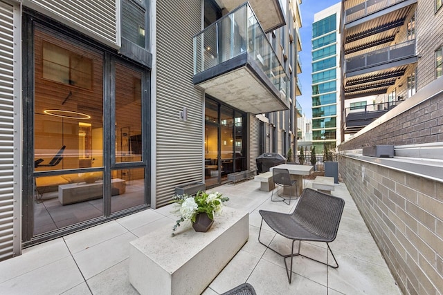 view of patio with grilling area