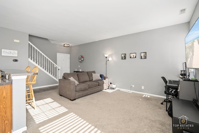 view of carpeted living room