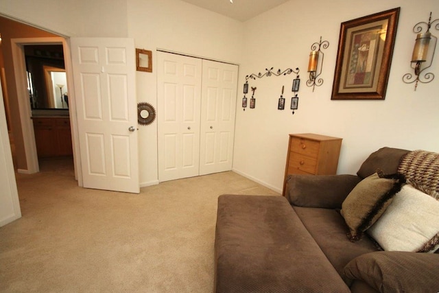 view of carpeted living room