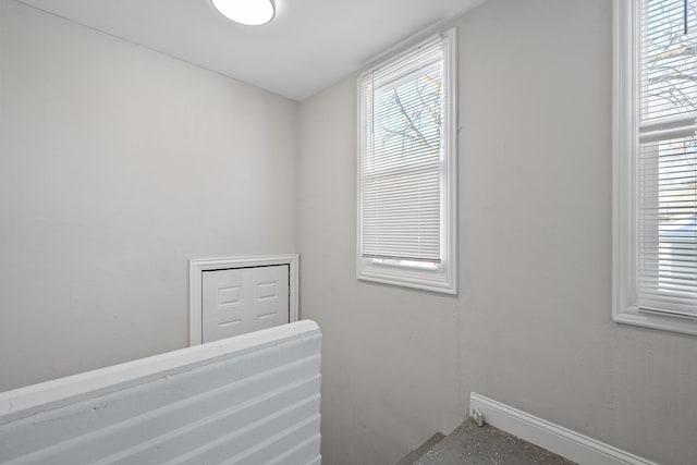 interior space with multiple windows