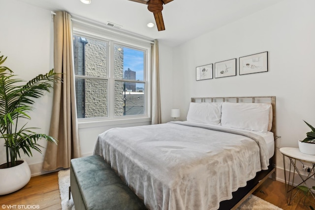 bedroom featuring hardwood / wood-style floors