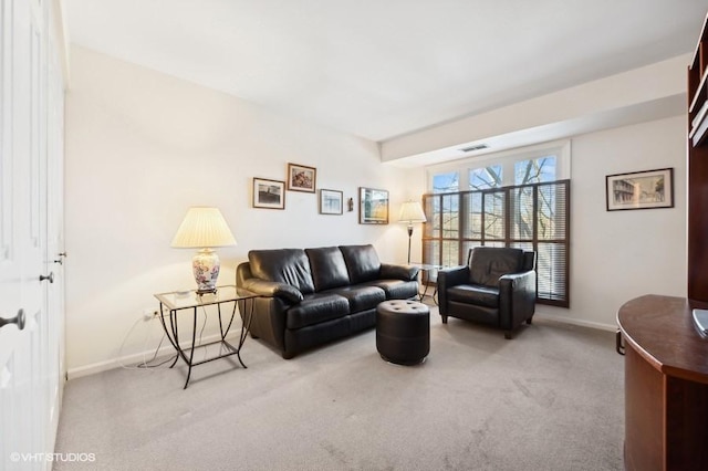 view of carpeted living room