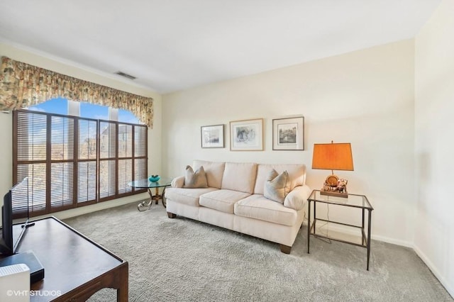 view of carpeted living room