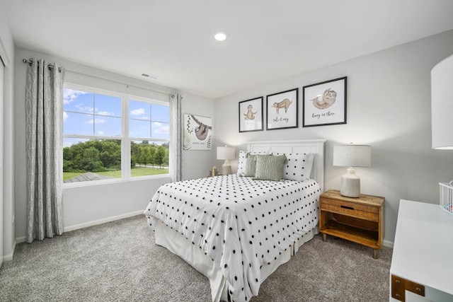 view of carpeted bedroom