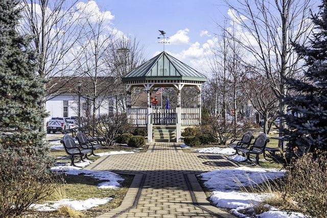 view of home's community with a gazebo