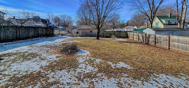 view of snowy yard