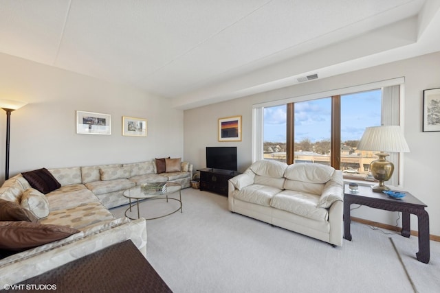 view of carpeted living room