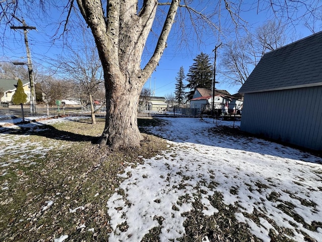 view of snowy yard