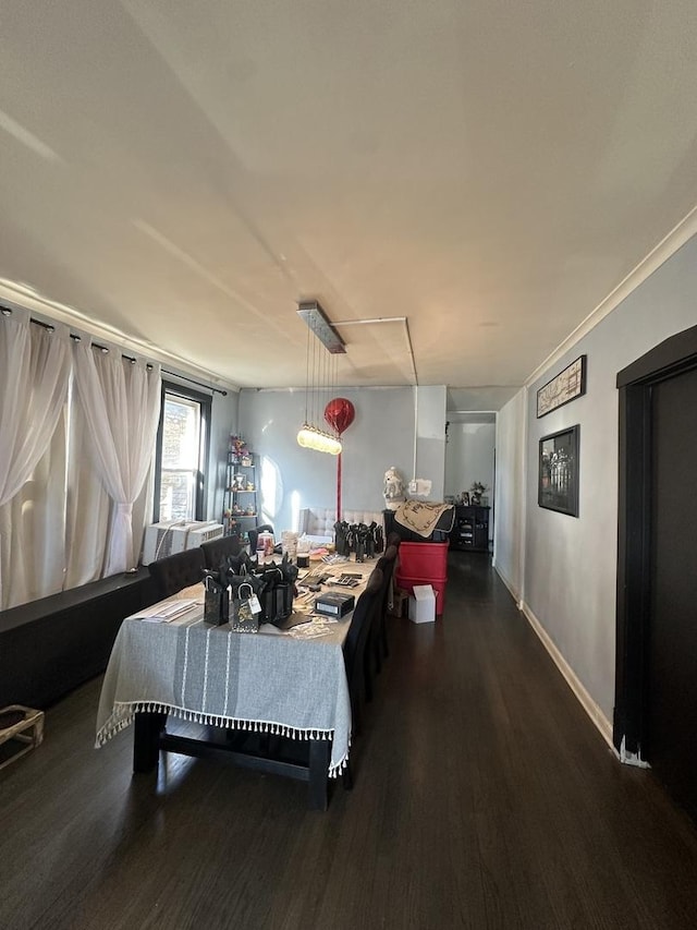 interior space featuring dark hardwood / wood-style floors