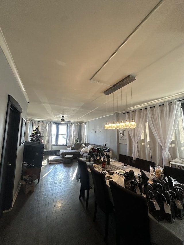 dining room featuring wood-type flooring