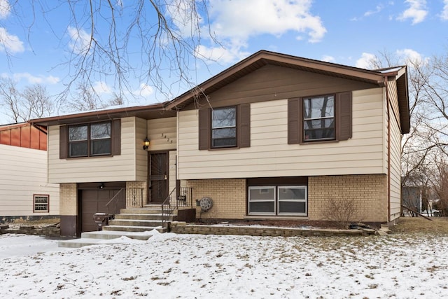 bi-level home with a garage