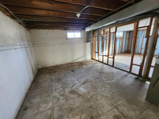 view of basement