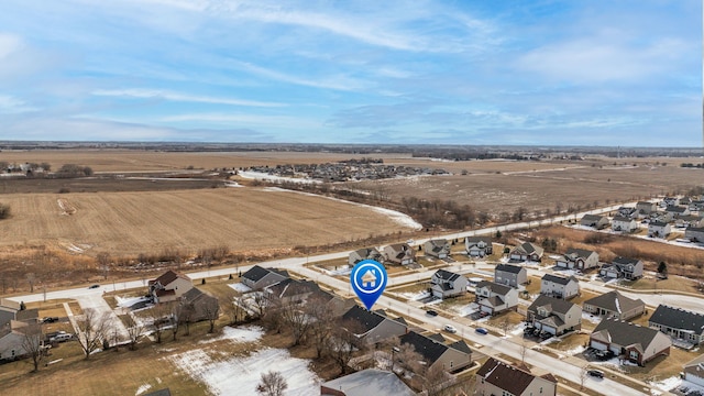 drone / aerial view with a residential view