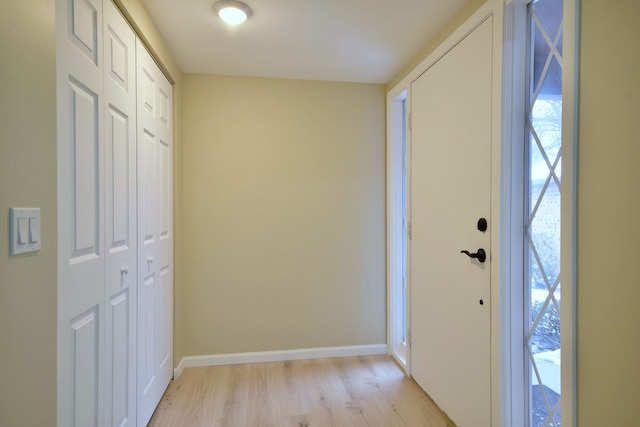 entryway featuring light hardwood / wood-style floors