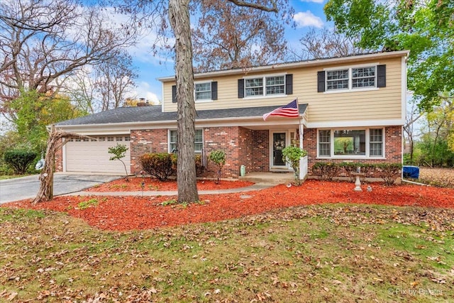 view of property with a garage