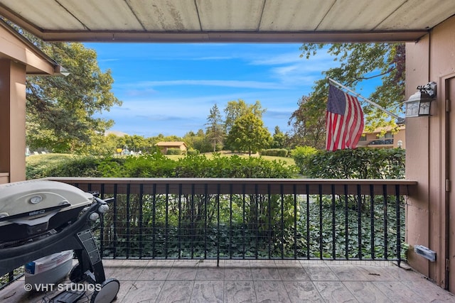 balcony with area for grilling