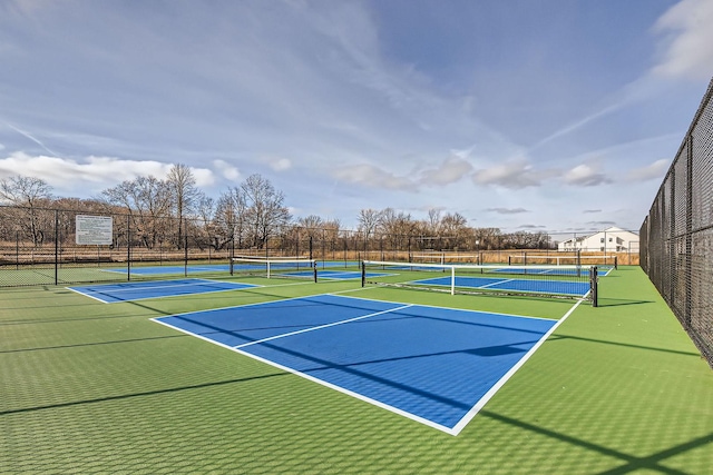 view of tennis court with basketball court