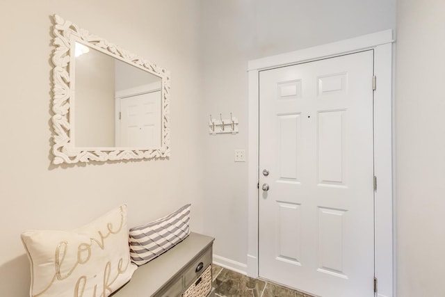 mudroom with baseboards