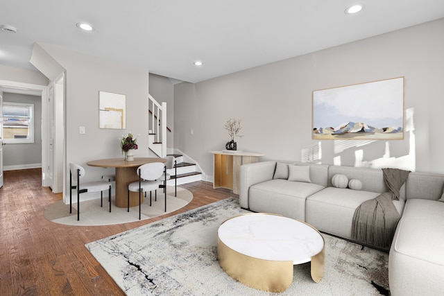 living room featuring hardwood / wood-style floors