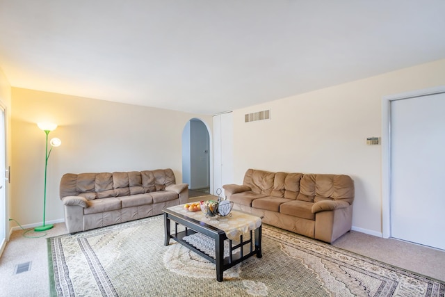 view of carpeted living room