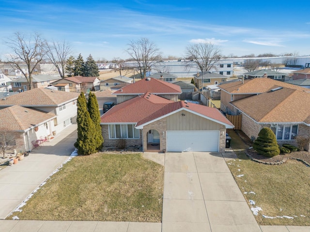 birds eye view of property featuring a residential view