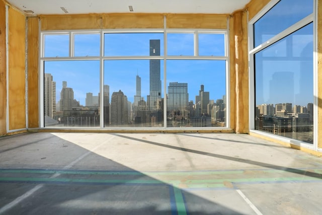 unfurnished sunroom with a healthy amount of sunlight