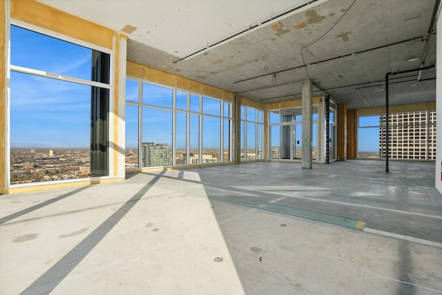 interior space featuring concrete flooring