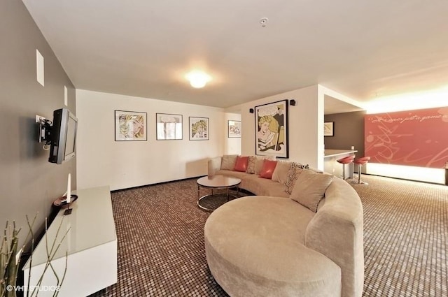 view of carpeted living room