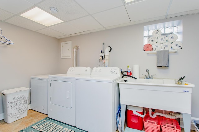 laundry area featuring separate washer and dryer