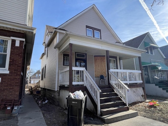 view of front of home featuring a porch