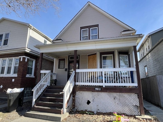 view of front of house featuring a porch