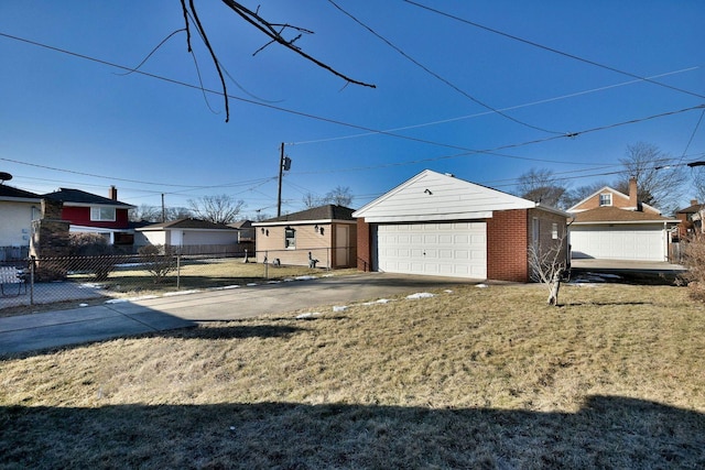 exterior space with a yard