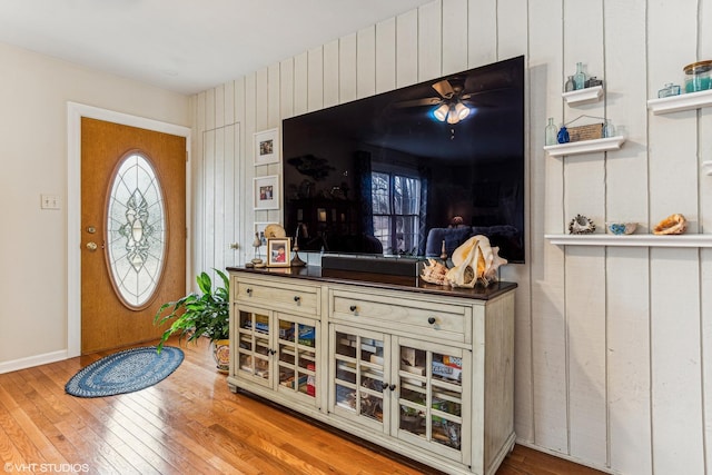 entryway featuring hardwood / wood-style floors