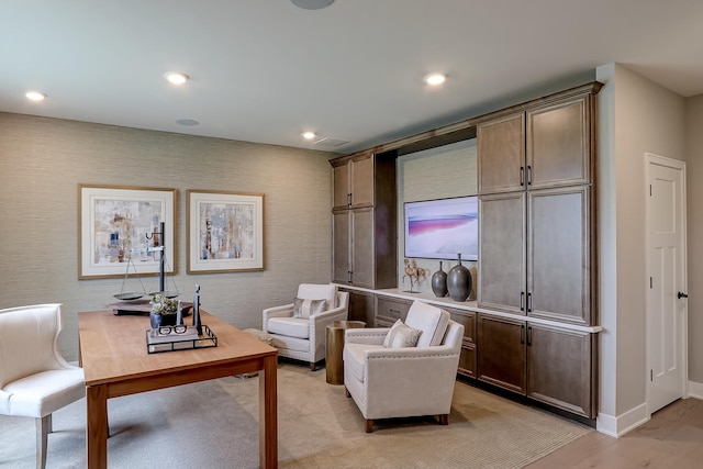 interior space featuring light hardwood / wood-style floors