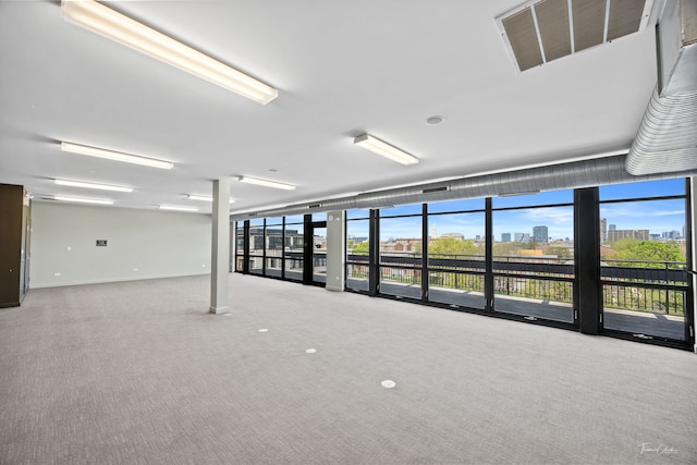 1000 W 15th St Unit 116, Chicago, IL 60608 - carpeted spare room featuring expansive windows and baseboards