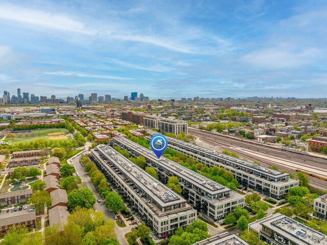 1000 W 15th St Unit 116, Chicago, IL 60608 - drone / aerial view of a view of skyline and a highway
