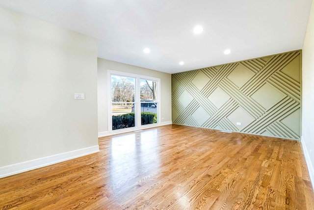 interior space with light hardwood / wood-style flooring