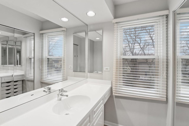 bathroom with vanity